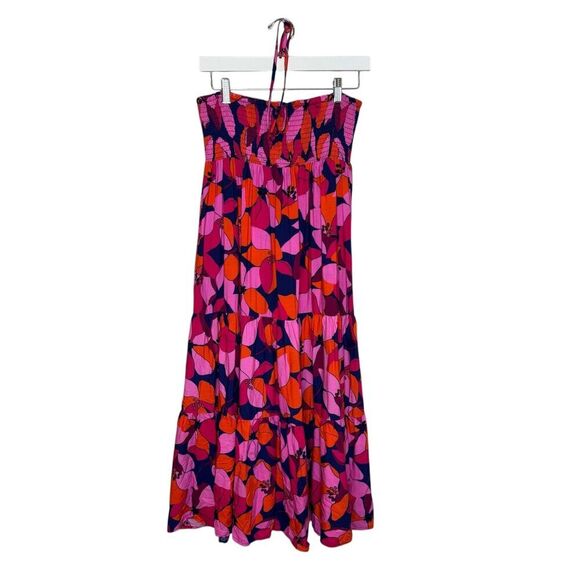 Able The Label Hollywood Halter Dress Size Medium NEW Bright Tropical Bird Print - Picture 1 of 8